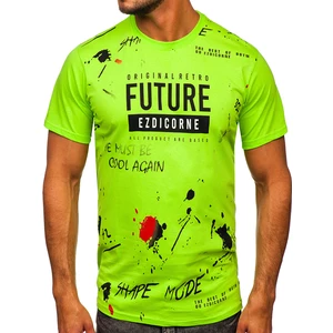 Světle zelené pánské tričko s potiskem Bolf 14476