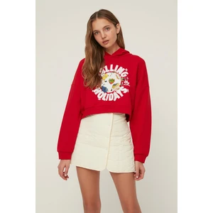 Trendyol Red The Minions Licensed Crop Knitted Sweatshirt