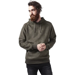 Imitation Suede Hoody olive