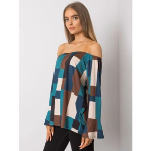 Dark blue patterned Spanish Reggie OCH BELLA blouse