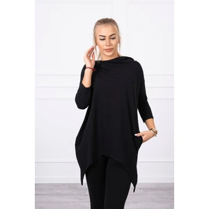 Sweatshirt with a print of wings black