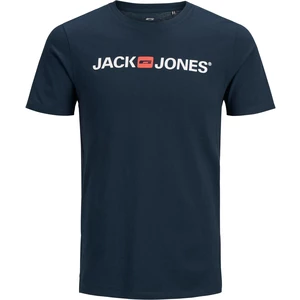 Jack&Jones PLUS Pánské triko JJECORP Regular Fit 12184987 Navy Blazer 4XL