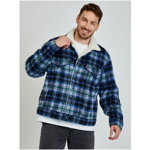 Levi's Blue Men's Plaid Shirt Jacket with Levi's® Wool - Men