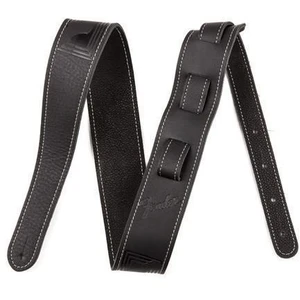 Fender Monogram Leather Ledergurte für Gitarren Schwarz