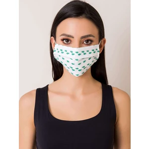 White and green reusable mask