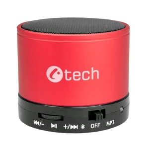 Prenosný reproduktor C-Tech SPK-04R červený (SPK-04R... Přenosný Bluetooth reproduktor, výkon 3W, čtečka microSD karet, handsfree, FM rádio, napájecí