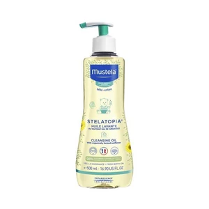 Mustela Bébé Stelatopia detský olej do kúpeľa a na telo pre atopickú pokožku 500 ml