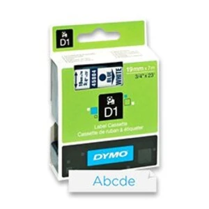 Dymo D1 45804, S0720840, 19mm x 7m, modrý tisk/bílý podklad, originální páska