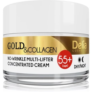 Delia Cosmetics Gold & Collagen 55+ protivráskový krém s liftingovým efektom 50 ml