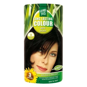 HennaPlus Dlouhotrvající barva na vlasy 100 ml (Long Lasting Colour) 3 Tmavě hnědá