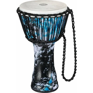 Meinl PADJ8-M-F 10" Rope Tuned Travel Series Djembe Djambe Galactic Blue Tie Dye