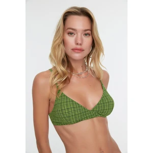 Trendyol Bikini Top - Green - Plaid