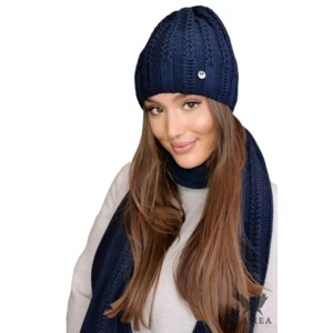 Női szett Kamea Kamea_Set_Hat&Scarf_K.22.253.12_Navy_Blue