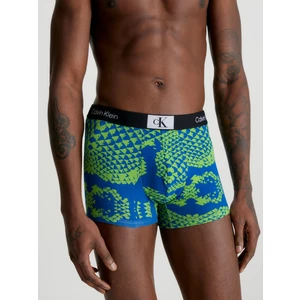 Green and Blue Men's Patterned Boxers Calvin Klein Underwear - Men