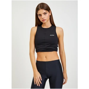 Černý dámský sportovní crop top Guess Coline - Dámské