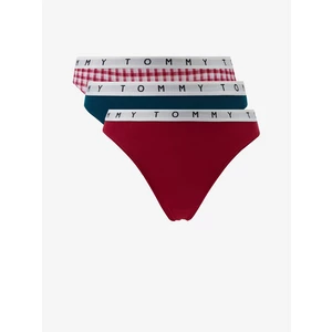 Set of three thongs in kerosene and red Tommy Hilfiger - Women