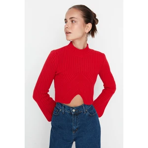 Trendyol Sweater - Red - Slim fit