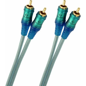 Cinch audio kabel Oehlbach 92020, 1.00 m, transparentní modrá