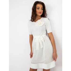 Ecru Extended Cocktail Dress for Wedding