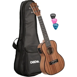 Cascha HH2035E Koncert ukulele Natural