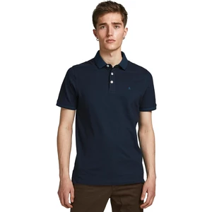 Jack&Jones Pánské polo triko JJEPAULOS Slim Fit 12136668 Dark Navy XXL