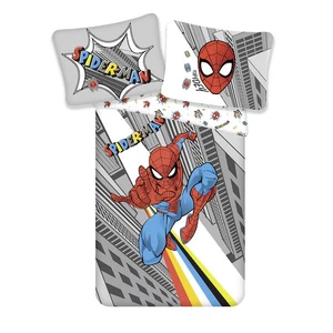 Szara dziecięca bawełniana pościel Jerry Fabrics Spiderman, 140x200 cm