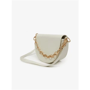 Orsay White Ladies Handbag with Crocodile Pattern - Women