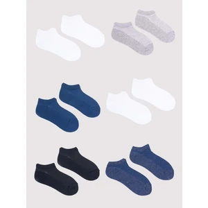 Yoclub Man's Boys' Ankle Thin Cotton Socks Basic Plain Colours 6-pack SKS-0027C-0000-002