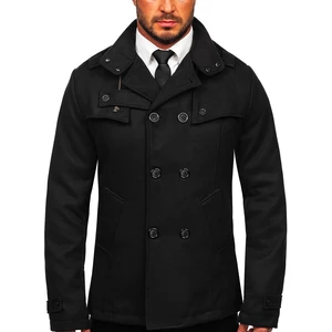 Čierny pánsky kabát BOLF 8857