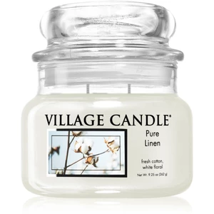 Village Candle Pure Linen vonná svíčka (Glass Lid) 262 g