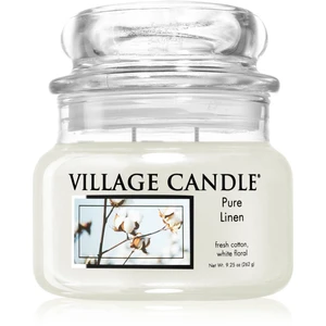 Village Candle Pure Linen vonná svíčka (Glass Lid) 262 g