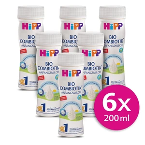 HiPP 1 BIO Combiotik Počiatočná tekutá dojčenská výživa sixpack