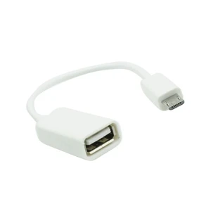 MicroUSB - USB redukció - On To Go (OTG) - univerzális host kábel, White