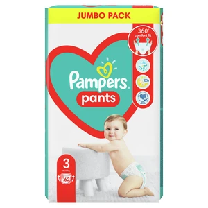 PAMPERS Pants 3 (6-11 kg) 62 ks Jumbo pack - plenkové kalhotky