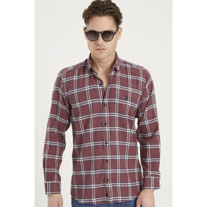 G699 DEWBERRY MEN'S SHIRT-BURGUNDY