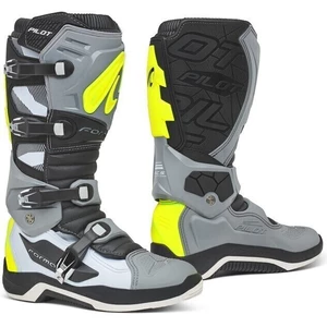 Forma Boots Pilot Grey-White-Yellow Fluo 48 Motorcycle Boots
