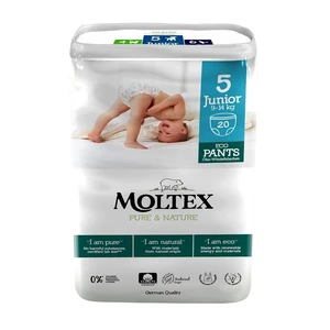 MOLTEX Pure & Nature natahovací plenkové kalhotky Junior 9-14 kg (20 ks)