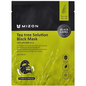Mizon Zklidňující pleťová maska s čajovníkem (Tea Tree Solution Black Mask)  25 g