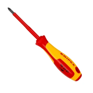 Šroubovák křížový (Philips), izolovaný 1000V, různé velikosti a délky - KNIPEX Délka: 162 mm, Velikost: PH0, Provedení: Standardní