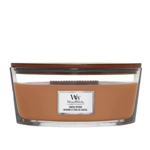 Woodwick Santal Myrrh vonná sviečka s dreveným knotom (hearthwick) 453,6 g