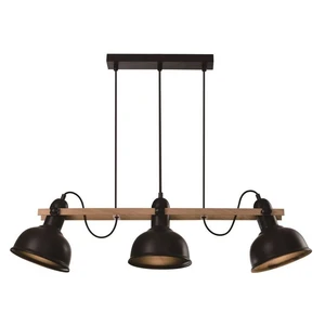 Czarna lampa wisząca z metalowym kloszem 18x78 cm Reno – Candellux Lighting