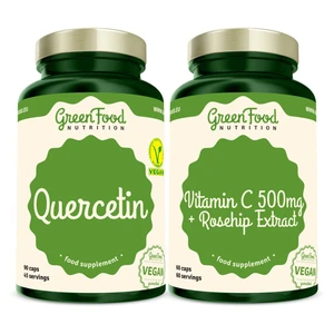 GreenFood Nutrition Quercetin + Vitamin C 500 mg sada (na podporu imunitného systému)