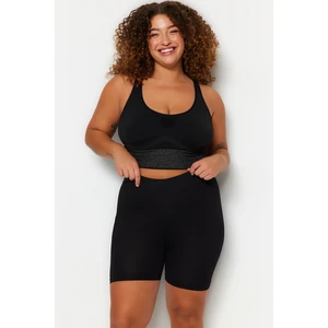 Trendyol Curve Black Knitted Short Leggings