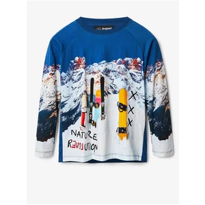Blue Boys Patterned T-Shirt Desigual Javier - Boys