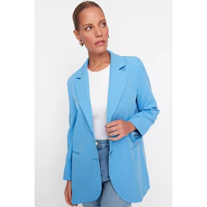 Trendyol Blue Woven Lined Blazer Jacket