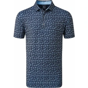 Footjoy Travel Print Mens Polo Shirt Navy/True Blue M