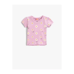 Koton Floral Print Short Sleeve T-Shirt