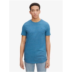 Modré pánské žíhané basic tričko Tom Tailor Denim - Pánské