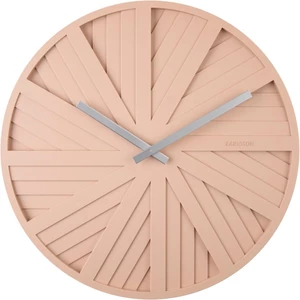Piaskowobrązowy zegar ścienny Karlsson Slides, ø 40 cm