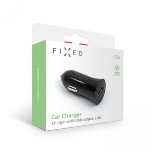 Adaptér do auta Fixed 1x USB, 2,4A čierny (Fixcc-U-BK...